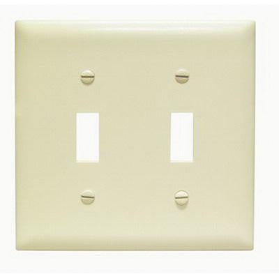 LEGRAND Pass & Seymour TP2I Toggle Switch Wallplate Standard Size 2-Gang Nylon