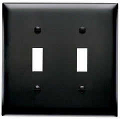 LEGRAND Pass & Seymour TP2BK 2-Gang TradeMaster Nylon Toggle Switch Wall Plate Black