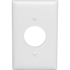 LEGRAND Pass & Seymour TP7W 1-Gang Single Receptacle Wall Plate, White