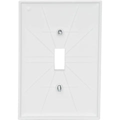 LEGRAND Pass & Seymour TPJ1W Single-Gang TradeMaster Nylon Toggle Switch Wall Plate, Jumbo, White