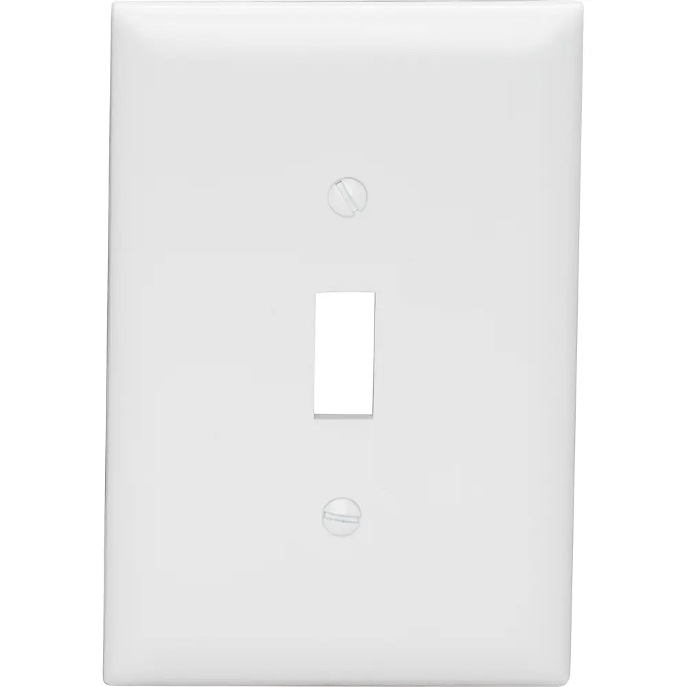 LEGRAND Pass & Seymour TPJ1W Single-Gang TradeMaster Nylon Toggle Switch Wall Plate, Jumbo, White