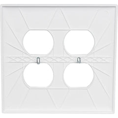 LEGRAND Pass & Seymour TPJ82W Duplex Receptacle Wall Plate, 2-Gang, Jumbo, White