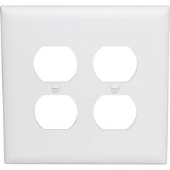 LEGRAND Pass & Seymour TPJ82W Duplex Receptacle Wall Plate, 2-Gang, Jumbo, White