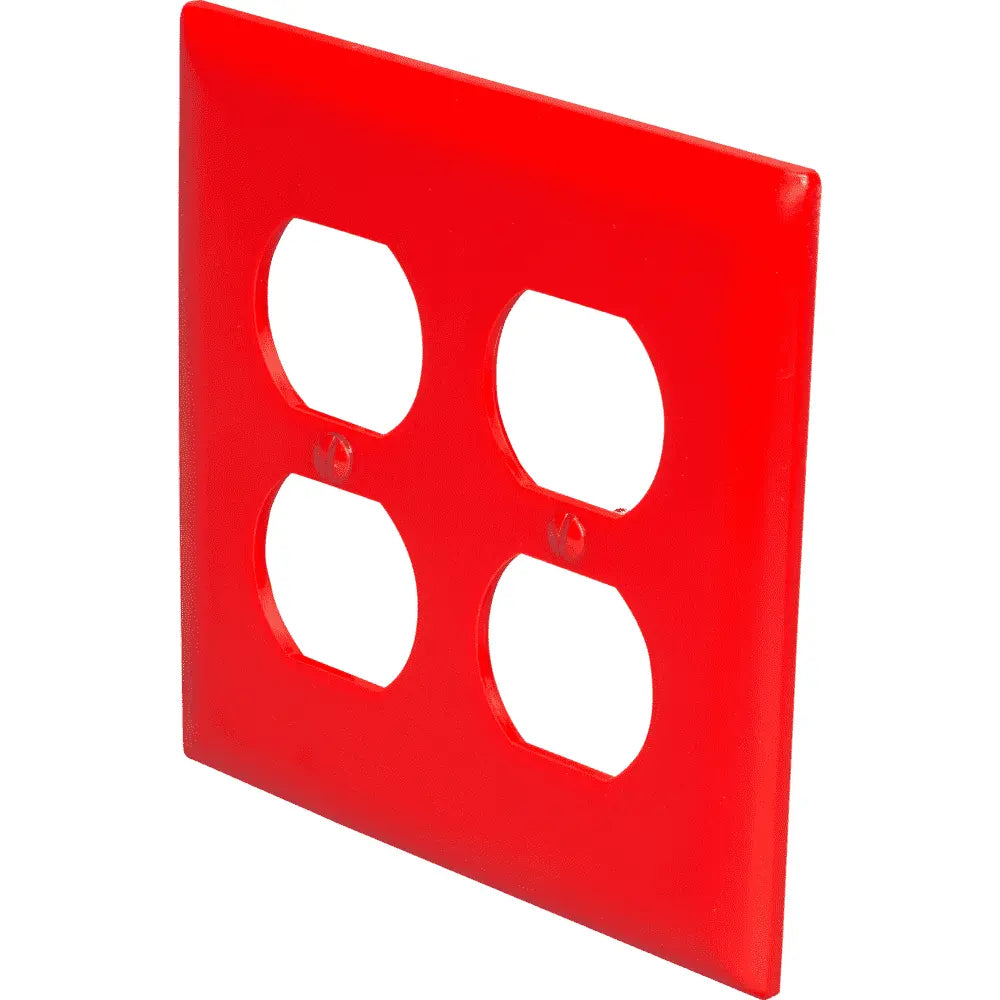 LEGRAND Pass & Seymour TP82RED Wallplate 2 Gang 4.7 in Thermoplastic Red