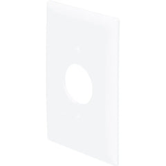 LEGRAND Pass & Seymour TPJ7W Jumbo Single-Gang Nylon Wall Plate Single Receptacle Opening White