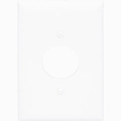 LEGRAND Pass & Seymour TPJ7W Jumbo Single-Gang Nylon Wall Plate Single Receptacle Opening White