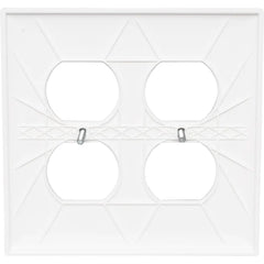 LEGRAND Pass & Seymour TP82W 2-Gang Duplex Receptacle Wall Plate, White