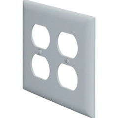 LEGRAND Pass & Seymour TP82GRY 2Gang Wall Plate, Duplex Receptacle, Gray
