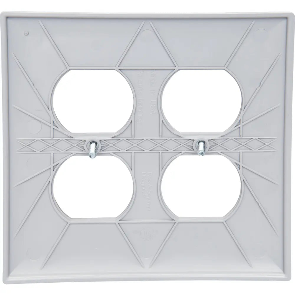 LEGRAND Pass & Seymour TP82GRY 2Gang Wall Plate, Duplex Receptacle, Gray