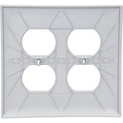 LEGRAND Pass & Seymour TP82GRY 2Gang Wall Plate, Duplex Receptacle, Gray