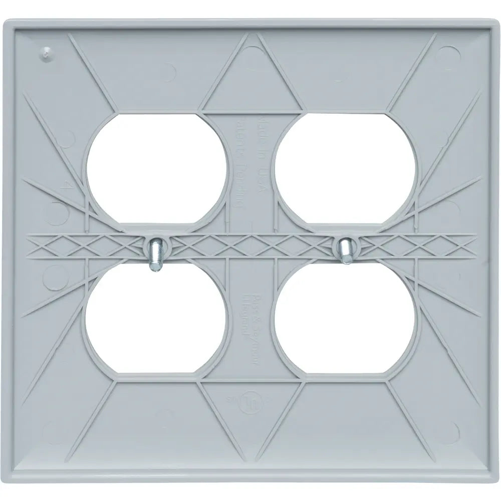 LEGRAND Pass & Seymour TP82GRY 2Gang Wall Plate, Duplex Receptacle, Gray