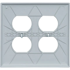 LEGRAND Pass & Seymour TP82GRY 2Gang Wall Plate, Duplex Receptacle, Gray