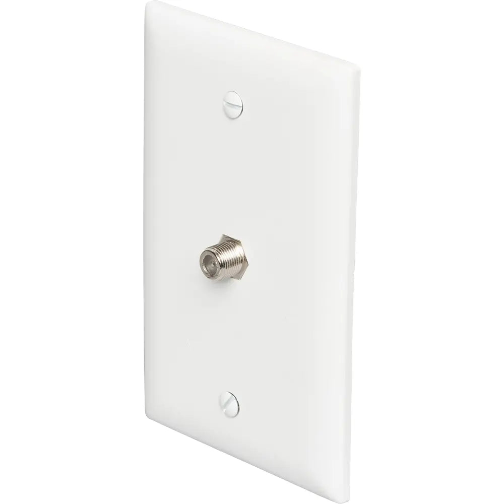 LEGRAND Pass & Seymour TPCATVW Single-Gang Pre-Configured Wall Plate with One F-Type Coupler, White