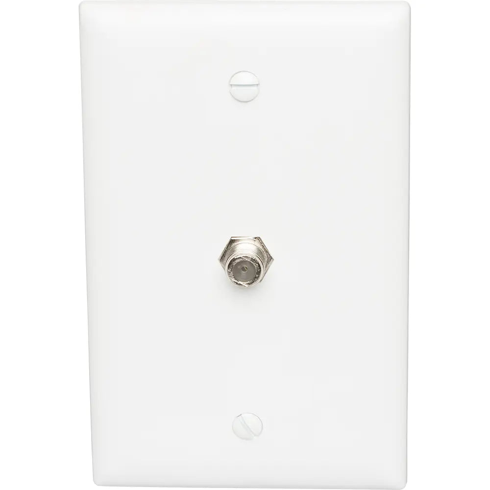 LEGRAND Pass & Seymour TPCATVW Single-Gang Pre-Configured Wall Plate with One F-Type Coupler, White