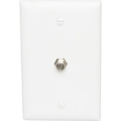 LEGRAND Pass & Seymour TPCATVW Single-Gang Pre-Configured Wall Plate with One F-Type Coupler, White
