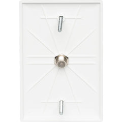 LEGRAND Pass & Seymour TPCATVW Single-Gang Pre-Configured Wall Plate with One F-Type Coupler, White