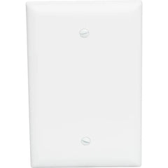 LEGRAND Pass & Seymour TPJ13W Junior Jumbo Single-Gang Nylon Wall Plate, Blank, Box Mounted, White