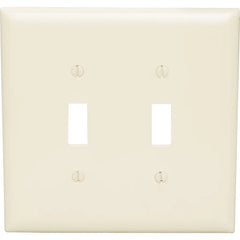 LEGRAND Pass & Seymour TPJ2I 2-Gang TradeMaster Nylon Toggle Switch Wall Plate Jumbo Ivory