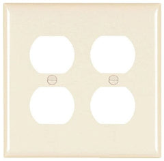 LEGRAND Pass & Seymour TP82LA 0.07 Inch Thick Nylon 6 Material, Light Almond, (2) Duplex