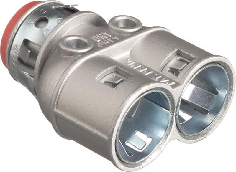 ARLINGTON Arlington 3838AST Duplex Zinc Die-Cast Connector 3/8 Knockout