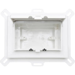 ARLINGTON Arlington DBHS1W Low Profile InBox for New Vinyl Siding Construction, Single-Gang, Horizontal, White Cover