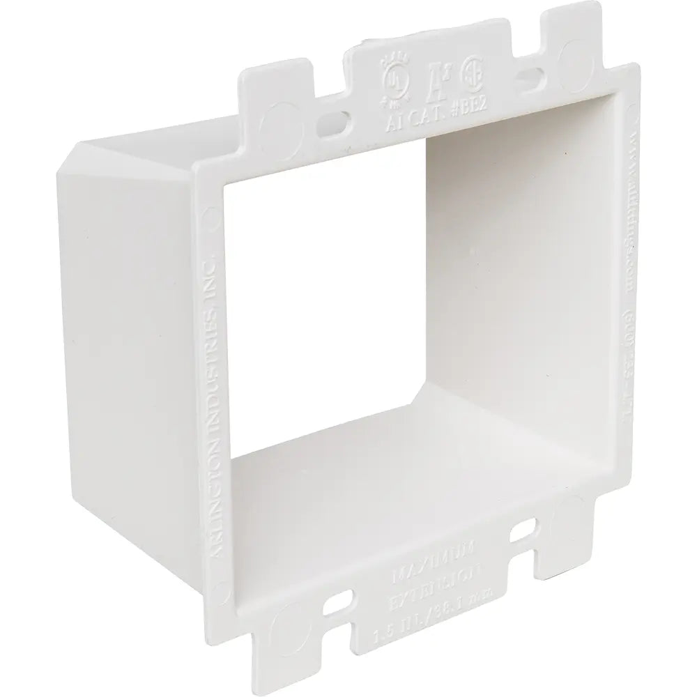 ARLINGTON Arlington BE2 Box Extender 2-Gang 1-1/2 Inches