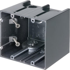 ARLINGTON Arlington F102 One Box Non-Metallic Outlet Box 42 cu-in 2-Gang