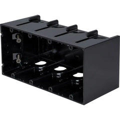 ARLINGTON Arlington F104 Four-Gang Non-Metallic Outlet Box, Black