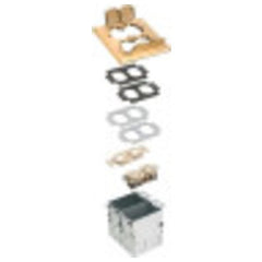 ARLINGTON Arlington FLB5552MB Combination Floor Box Kit With Installed Low Voltage Divider And Metallic Cover