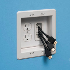 ARLINGTON Arlington TVBU505 2 Gang Recessed TV Box for Power and Low Voltage