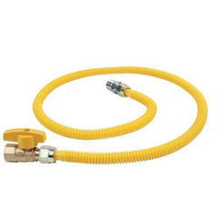 BRASSCRAFT Brasscraft CSSD4K-60 Gas Connector 1/2 in. Male x 1/2 in. Female 60 in. Polymer Coated Stainless Steel with Ball Valve
