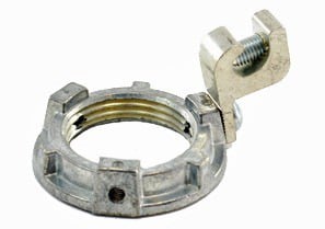 BRIDGEPORT Bridgeport 163-G Locknut, Grounding, Zinc Die Cast, Size 1 Inch, 14-4 Lug