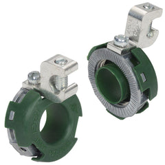 BRIDGEPORT Bridgeport 163-GI Ball Burnished Mirror Smooth Tin Plated Aluminum Die Cast Zinc Insulated Grounding Locknut 1 Inch Mighty-Bond