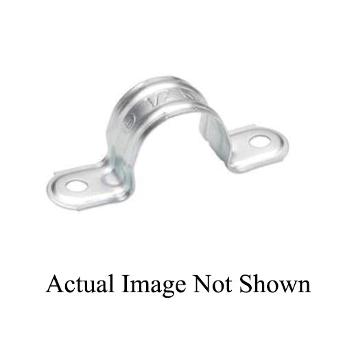 BRIDGEPORT Bridgeport 1903 Heavy Wall 2-Hole Steel Pipe Strap, 1 Inch