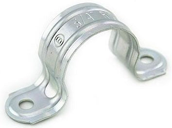 BRIDGEPORT Bridgeport 1902 Heavy Wall 2-Hole Steel Pipe Strap, 3/4 Inch