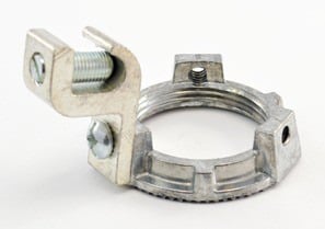 BRIDGEPORT Bridgeport 164-G Locknut, Grounding, Zinc Die Cast, Size 1-1/4 Inch, 14-1/0 Lug