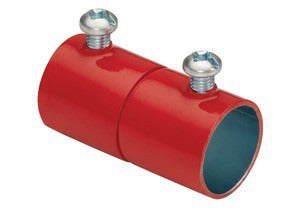 BRIDGEPORT Bridgeport 241SR EMT Couplings, Color-Coded, Steel, Red, Size 3/4
