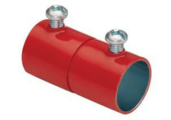 BRIDGEPORT Bridgeport 241SR EMT Couplings, Color-Coded, Steel, Red, Size 3/4