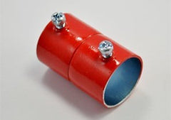 BRIDGEPORT Bridgeport 242SR EMT Couplings, Color-Coded, Steel, Red, Size 1