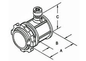 BRIDGEPORT Bridgeport 230-DC2 EMT Die Cast Set Screw Connector 1/2 Inch