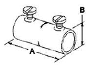 BRIDGEPORT Bridgeport 241-SBLK EMT Couplings, Color-Coded, Steel, Black, Size 3/4