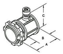 BRIDGEPORT Bridgeport 232-DC2 EMT Die Cast Set Screw Connector 1 Inch