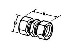 BRIDGEPORT Bridgeport 264 Coupling, Compression, Steel, Size 1 1/2 Inch