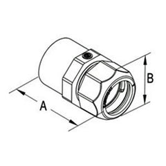 BRIDGEPORT Bridgeport 292-RT Combination Coupling for Transitioning Between 1 Rigid or IMC Raceways to 1 EMT