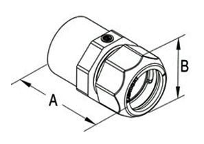 BRIDGEPORT Bridgeport 291-RT Combination Coupling 3/4Inch Mighty-Merge