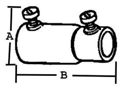 BRIDGEPORT Bridgeport 291-S Set Screw Coupling, Combination, Steel, Size 3/4 Inch