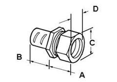 BRIDGEPORT Bridgeport 583-DC EMT/FMC Coupling, Combination, Zinc Die Cast, Size 1 Inch