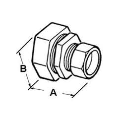 BRIDGEPORT Bridgeport 4360-DC coupling combination conduit 1/2 inch EMT