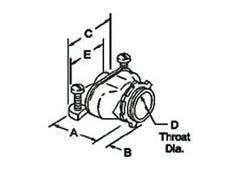 BRIDGEPORT Bridgeport 630-DC2 Connector, Duplex, Zinc Die Cast, Flex Size 3/8 Inch