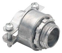 BRIDGEPORT Bridgeport 653-DC2 Connector, Strap, Two Screw, Zinc Die Cast, Size K.O. 1/2 Inch, AC Only